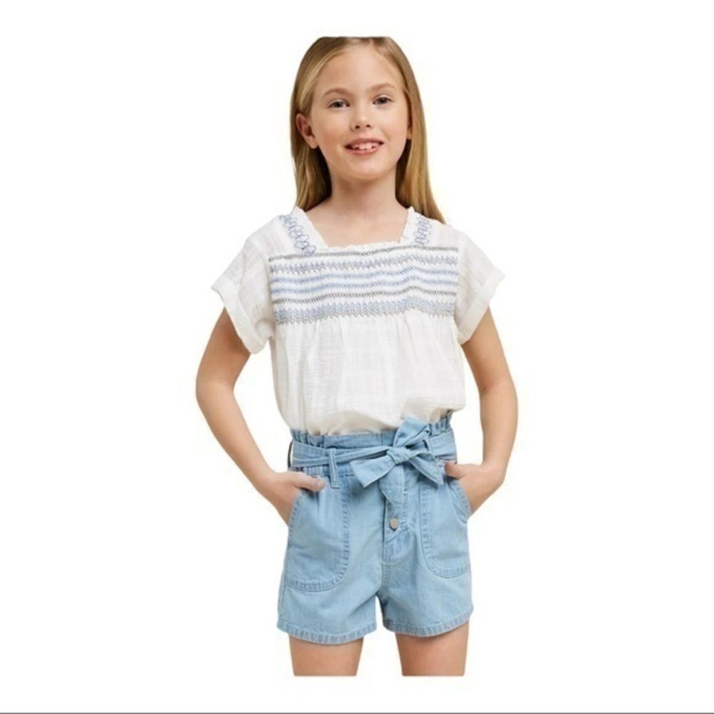 Hayden girls Belted High-Rise Paperbag Shorts size S NWT.